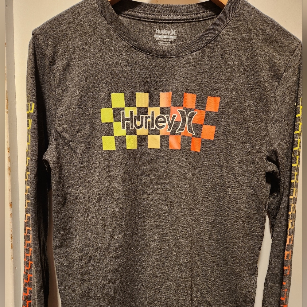 Hurley long sleeves,  XL/for 13-15 years old teens-Gray, Made in Egypt-Pre-owned